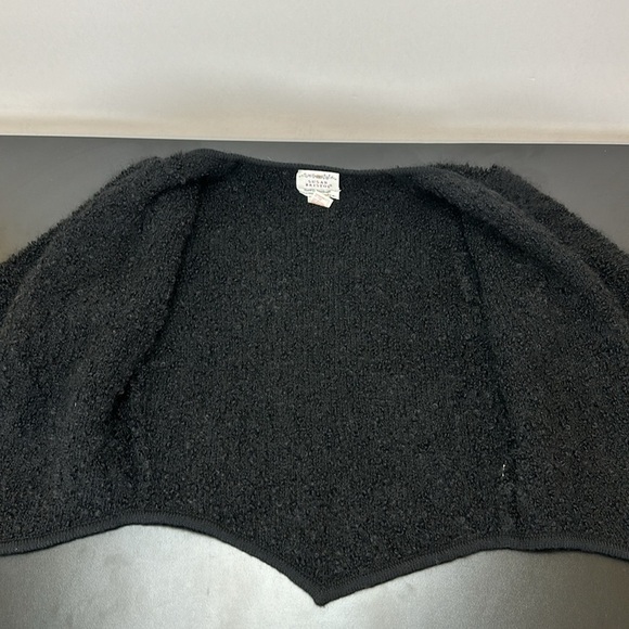 Vtg Susan Bristol Black Mohair Wool Hand Embroidered Cardigan Sweater Jacket S - Picture 5 of 14